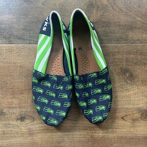 Seattle Seahawks Women's Canvas Flats — Size Medium — New Condition